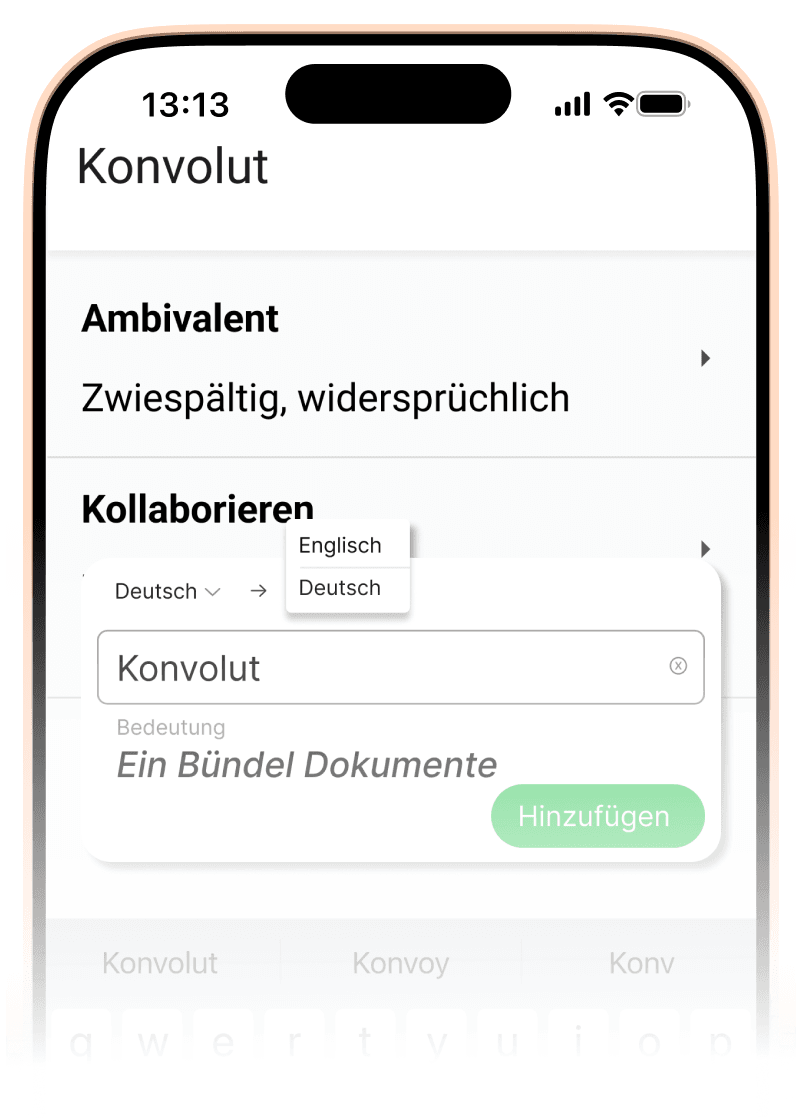 Konvolut App Interface